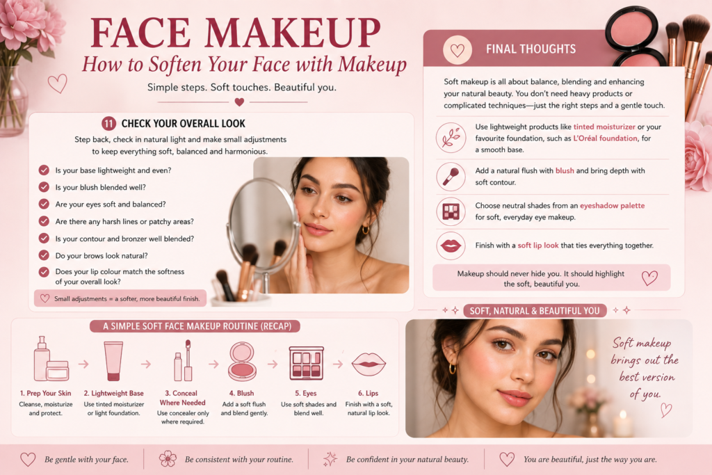 face makeup tinted moisturizer blush eyeshadow palette loreal foundation