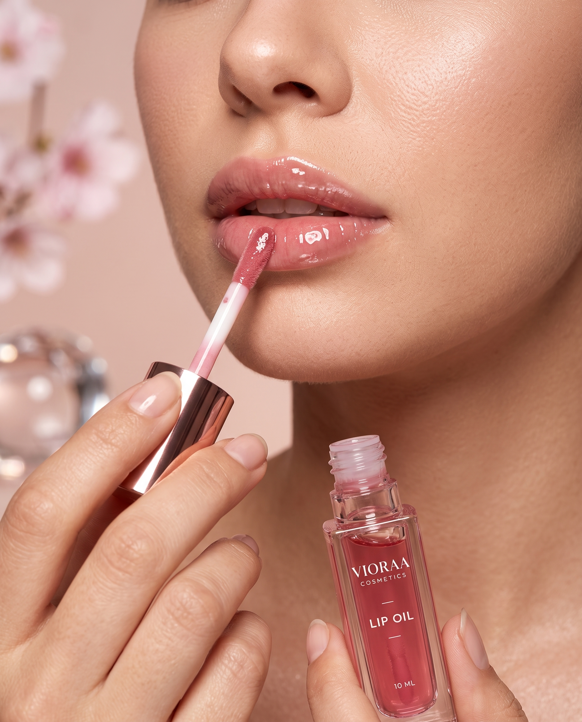 Vioraa Cosmetics – Glass Glow Lip Oil - Image 3